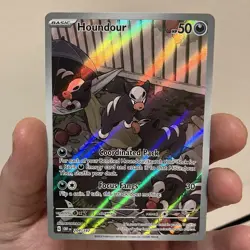 Pokemon TCG Houndour Sv03: Obsidian Flames Holo Illustration Rare Card 204/197 - Image 2