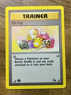 1st Edition Mr. Fuji Fossil 58/62 Uncommon 1999 WOTC English Pokemon - Image 1