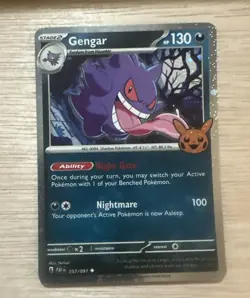 Gengar (Cosmos Holo) 057/091 Trick or Trade Booster 2024 NM Free Shipping - Image 1