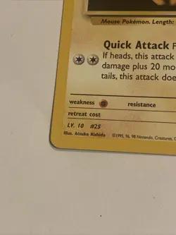 Pokemon LT. SURGE'S PIKACHU Card GYM CHALLENGE Set 84/132 COMMON VTG NM - Image 4