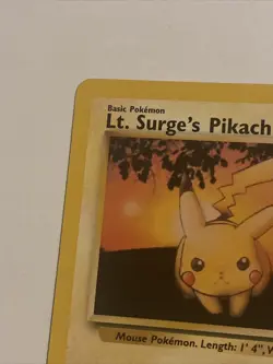 Pokemon LT. SURGE'S PIKACHU Card GYM CHALLENGE Set 84/132 COMMON VTG NM - Image 5