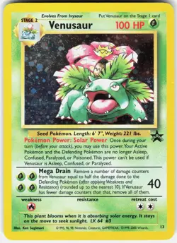 Pokemon Venusaur 13 Promo Wizards Black Star Promos Pokemon Holo Near Mint - Image 1