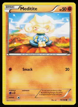 Meditite 79/160 Common Primal Clash Pokemon Near Mint - Image 1