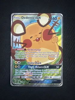Pokemon Dedenne GX Full Art Holo Card 195a/214 Alternative Art Promo NM - Image 1