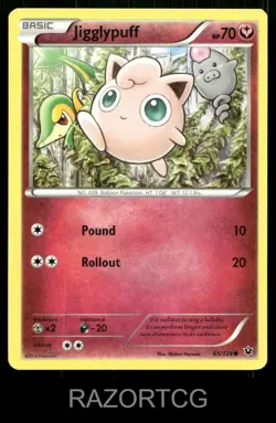 JIGGLYPUFF 65/124 C FATES COLLIDE POKEMON LP - Image 1