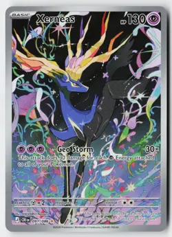 Pokemon Xerneas 091/086 Holo Illustration Rare Chaos Rising NM - Image 1