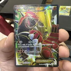 Pokemon Groudon EX Full Art Holo UR TCG Card XY Primal Clash 150/160 LP-MP - Image 1
