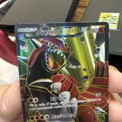 Pokemon Groudon EX Full Art Holo UR TCG Card XY Primal Clash 150/160 LP-MP - Image 2