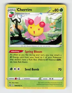 Cherrim 008/163 - Pokemon - Battle Styles - Holo Rare - NM - Image 1