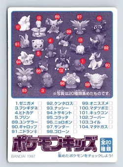Dewgong No. 122 1997 Pokemon Kids Mini Card Japanese Bandai - MP - Image 2