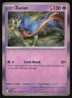Zacian 045/094 Phantasmal Flames Holo Rare NM/M Pokemon - Image 1