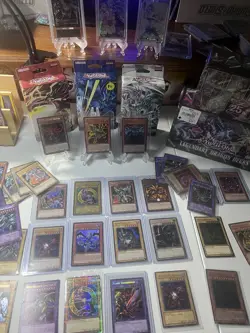 Yu-Gi-Oh Sealed Legendary Decks + Vintage Cards Blue-Eyes Red-Eyes Lot Over 200 - Image 1
