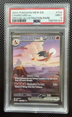 Pokemon TCG Charizard ex 199/165 SV Scarlet & Violet 151 SIR Holo English PSA 9 - Image 1