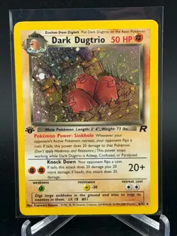 Pokemon TCG Dark Dugtrio Holo 1st Edition 6/82 Rare NP MINT!! - Image 2