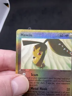 Mawile 9/100 Sandstorm Reverse Holo Pokemon Heavy Played - Image 3