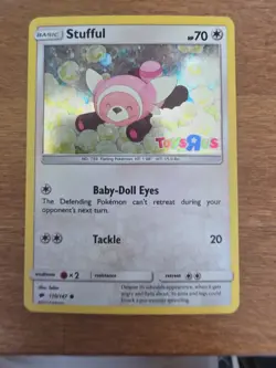 Stufful 110/147 Cosmos Holo Stamped ToysRus Promo Pokemon Card - Image 1