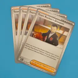 x4 Team Rocket's Giovanni 204/217 Playset - ASC - Pokemon TCG - NM - Image 1