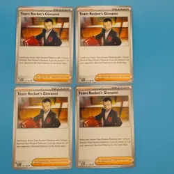 x4 Team Rocket's Giovanni 204/217 Playset - ASC - Pokemon TCG - NM - Image 2