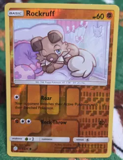 Rockruff 123/236 Common Cosmic Eclipse Pokemon Reverse Holo NM - Image 1