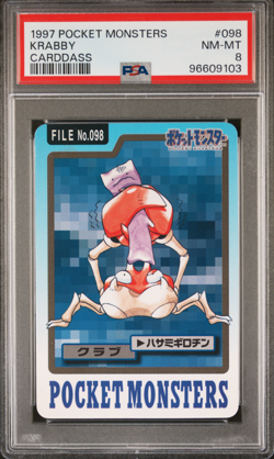 PSA 8 Krabby 098 Carddass NM-Mint Pokemon Card Vending 1997 Pocket Monsters - Image 1