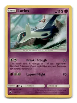 Latios 41/73 Holo Shining Legends Pokemon Holo ~A20-2 - Image 1