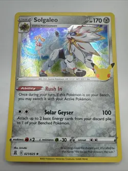 Pokemon TCG Solgaleo Celebrations 021/025 Holo Holo Rare - Image 1