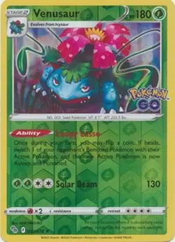1x Venusaur | Pokemon GO | 003/078 | Holo Rare | Reverse Holofoil | LP | Pokemon - Image 1