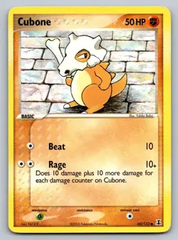 Cubone 60/113 Common Delta Species Pokemon Moderately Played - Image 1
