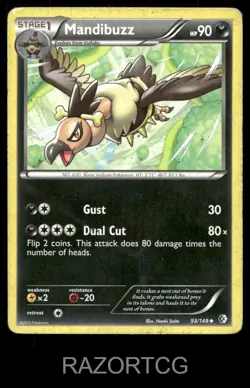 MANDIBUZZ 93/149 UC BOUNDARIES CROSSED POKEMON MP - Image 1