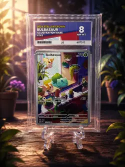 Pokemon TCG Bulbasaur Holo Card Illustration Stellar Crown Rare 143/142 Ace 8 - Image 1