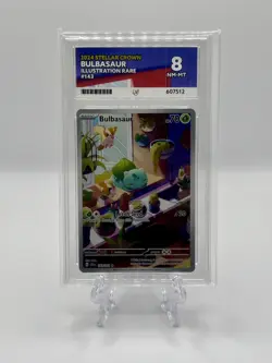Pokemon TCG Bulbasaur Holo Card Illustration Stellar Crown Rare 143/142 Ace 8 - Image 3