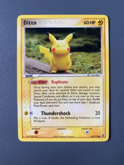 Ditto (Pikachu) 63/113 Regular Common EX Delta Species Yuka Morii Pokemon NM - Image 1