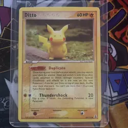 Pokemon TCG Ditto (Pikachu) EX Delta Species 63/113 NM - Image 1