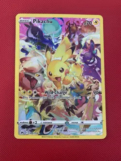 Pokemon TCG Card Pikachu Secret Rare SWSH Crown Zenith 160/159 LP - Image 1