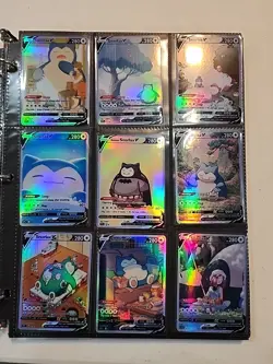 Lot of 9 Custom holo fanart mixed V Pokemon Trading Card Sleeved & Top Loaded!! - Image 1