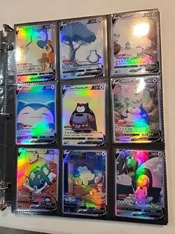 Lot of 9 Custom holo fanart mixed V Pokemon Trading Card Sleeved & Top Loaded!! - Image 2