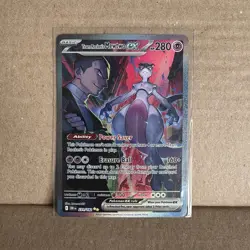 Pokemon TCG Destined Rivals Team Rocket's Mewtwo EX SIR 231/182 MINT - Image 1