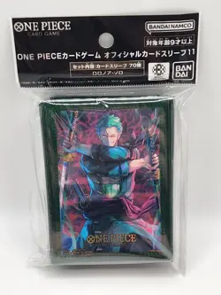 Roronoa Zoro 70 Pcs. Sleeves One Piece Card Game Official Ver.11 TCG Japanese - Image 1
