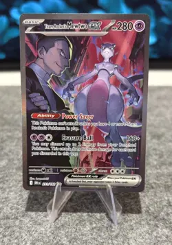 Pokemon TCG Destined Rivals Team Rocket's Mewtwo EX SIR 231/182 - Image 1