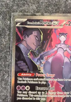 Pokemon TCG Destined Rivals Team Rocket's Mewtwo EX SIR 231/182 - Image 3