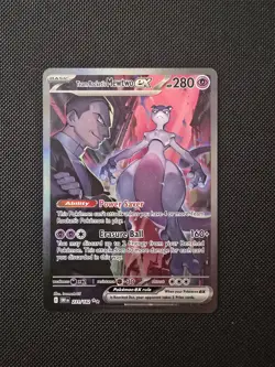 Pokemon TCG Destined Rivals Team Rocket's Mewtwo EX SIR 231/182 - Image 1