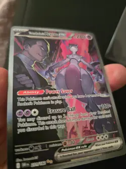 Pokemon TCG Destined Rivals Team Rocket's Mewtwo EX SIR 231/182 - Image 3