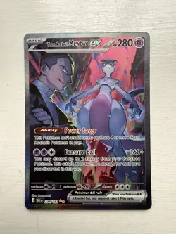 Pokemon TCG Team Rocket's Mewtwo ex 231/182 Destined Rivals SIR - Image 3