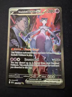 Pokemon TCG Team Rocket's Mewtwo ex 231/182 Destined Rivals SIR - Image 1
