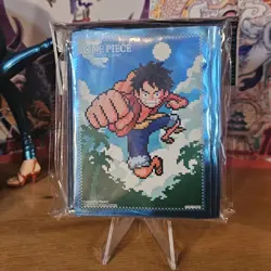 One Piece Official Bandai Card Sleeves Pixel Monkey D Luffy 70 Sleeves US Seller - Image 1