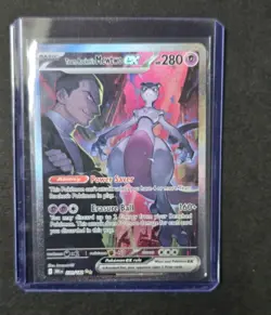 Pokemon TCG Team Rocket's Mewtwo ex 231/182 Destined Rivals SIR - Image 1