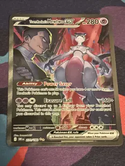 Pokemon TCG Team Rocket's Mewtwo ex 231/182 Destined Rivals SIR - Image 1