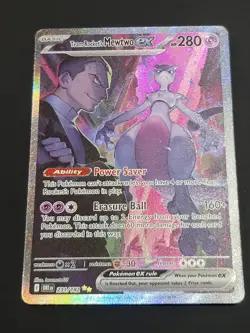 Team Rocket's Mewtwo EX SIR 231/182 - NM - Pokemon TCG - Image 3