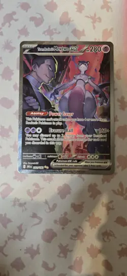 Team Rocket's Mewtwo ex 231/182 SIR Destined Rivals Pokemon Card TCG - Image 1