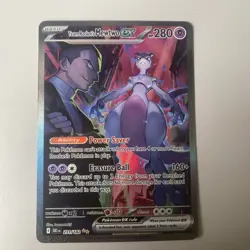 Pokemon TCG Destined Rivals Team Rocket's Mewtwo EX SIR 231/182 MINT CONDITION - Image 1